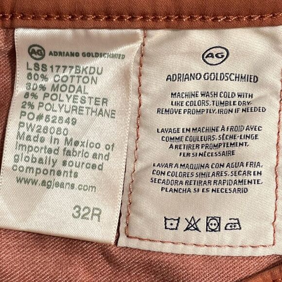 NWT AG Adriano Goldschmied Farrah High-Rise Skinny Ankle Jeans Size 32 Rust Pant - Picture 8 of 9